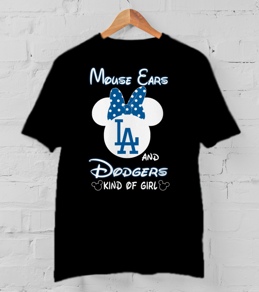 Mouse Ears And Dodgers Kind Of Girl T-Shirt