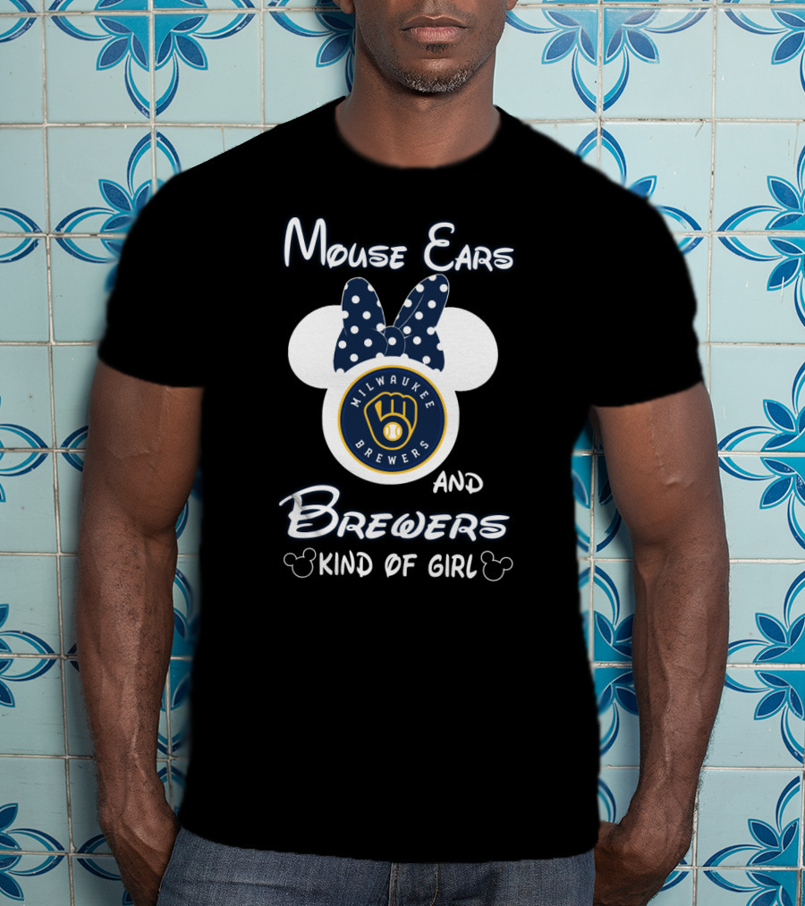 Mouse Ears Milwaukee Brewers Kind Of Girl T-Shirt