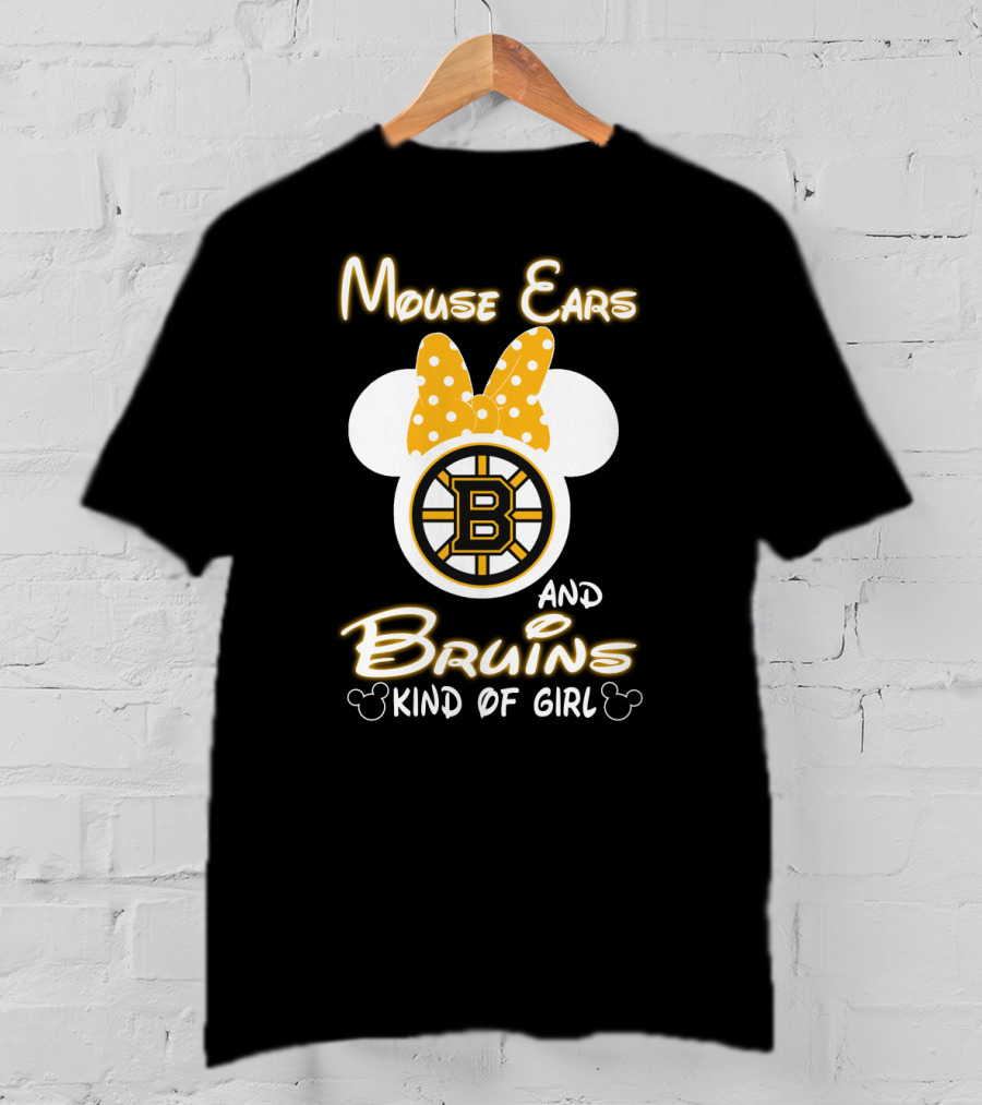 Mouse Ears And Bruins Kind Of Girl T-Shirt