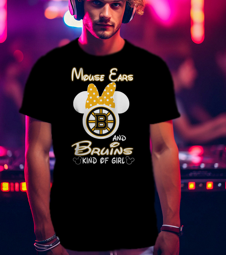 Mouse Ears And Bruins Kind Of Girl T-Shirt