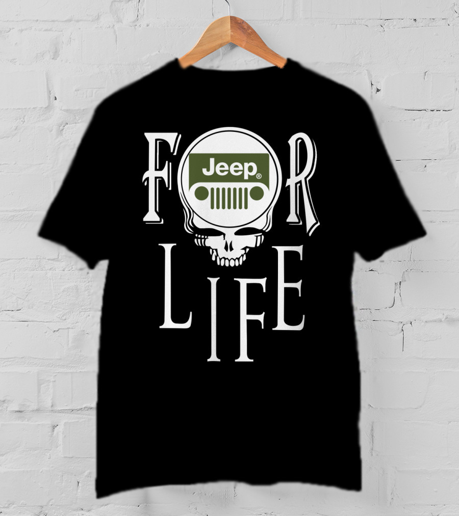 Jeep Skull Logo Gratefuldead For Life T-Shirt