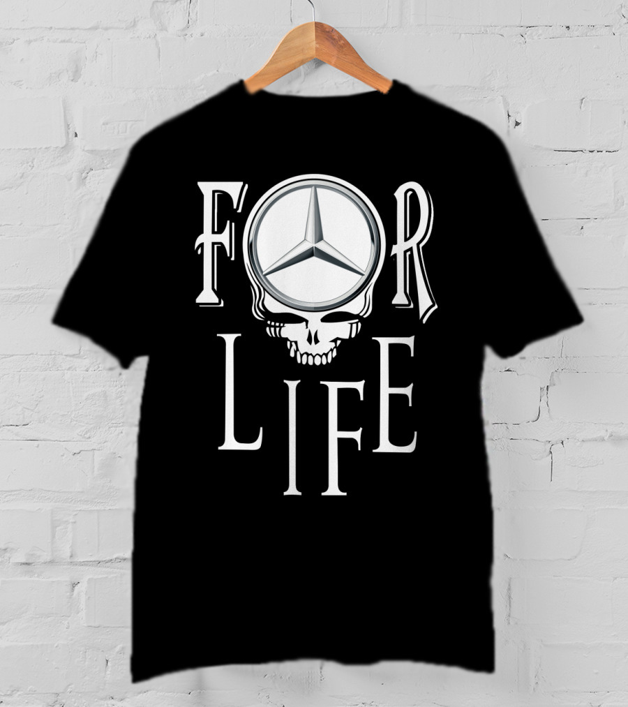 Mercedes Grateful Dead Skull Symbol For Life T-Shirt