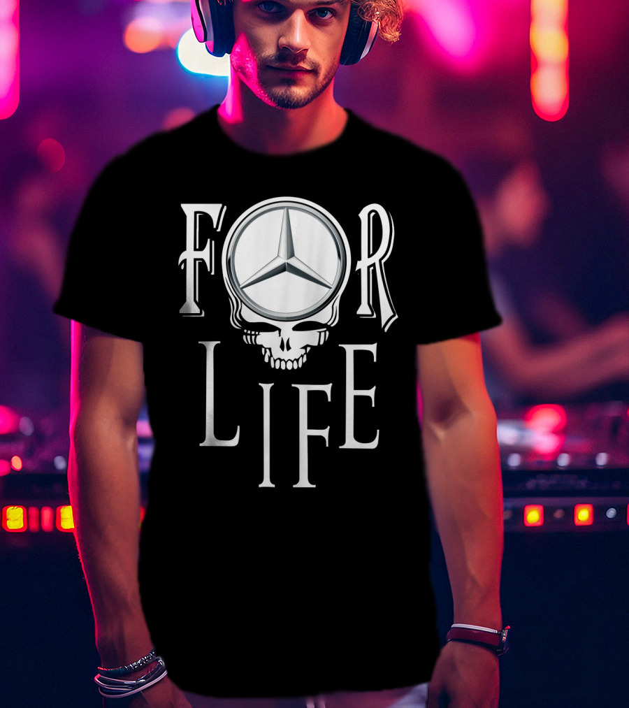 Mercedes Grateful Dead Skull Symbol For Life T-Shirt