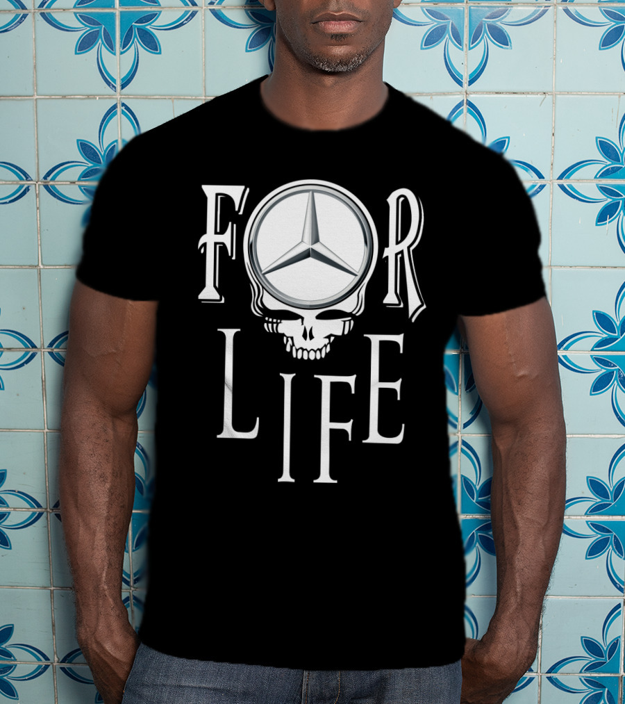 Mercedes Grateful Dead Skull Symbol For Life T-Shirt