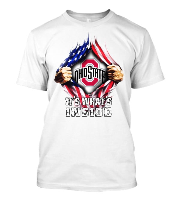 Ohio State It's What's Inside American Flag Ncaa T-Shirt