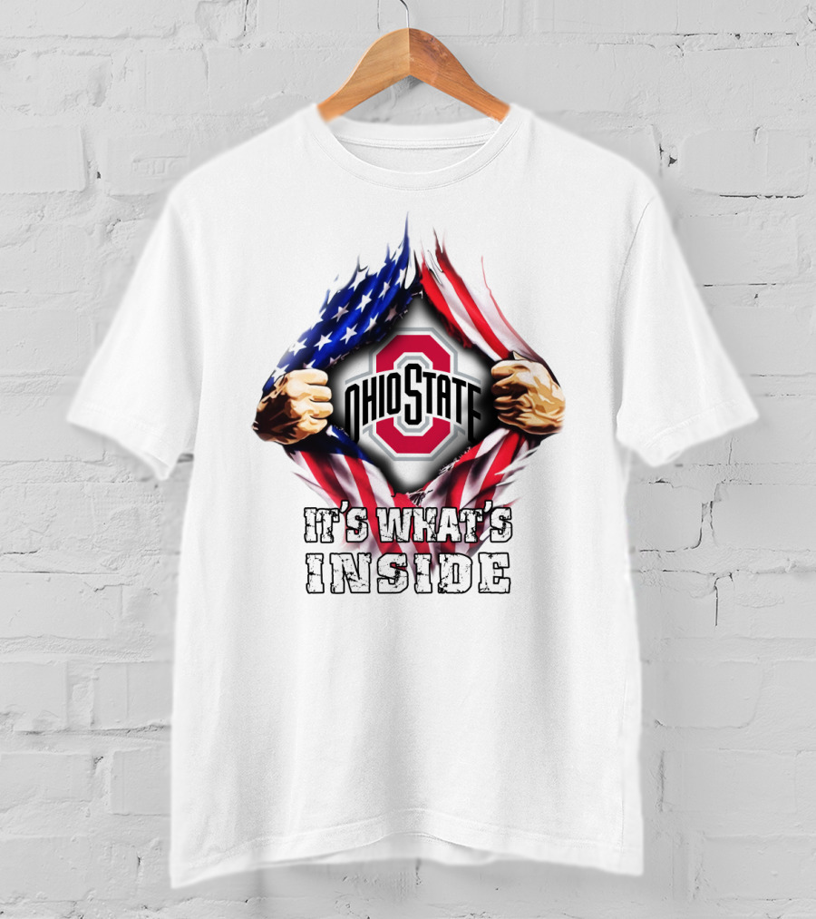 Ohio State It's What's Inside American Flag Ncaa T-Shirt