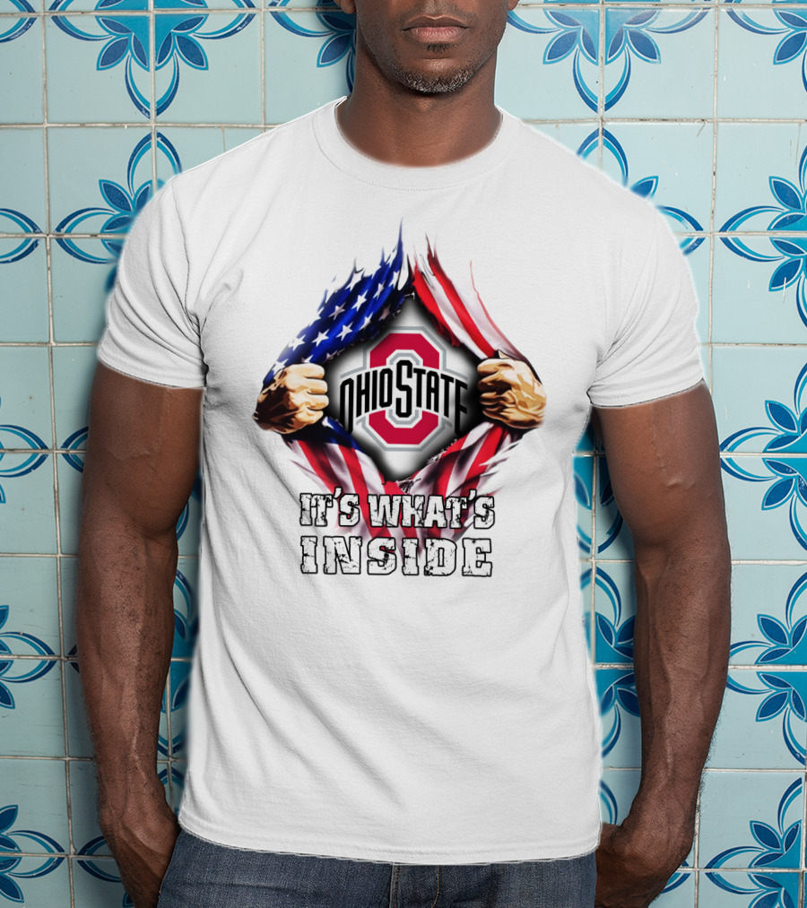 Ohio State It's What's Inside American Flag Ncaa T-Shirt