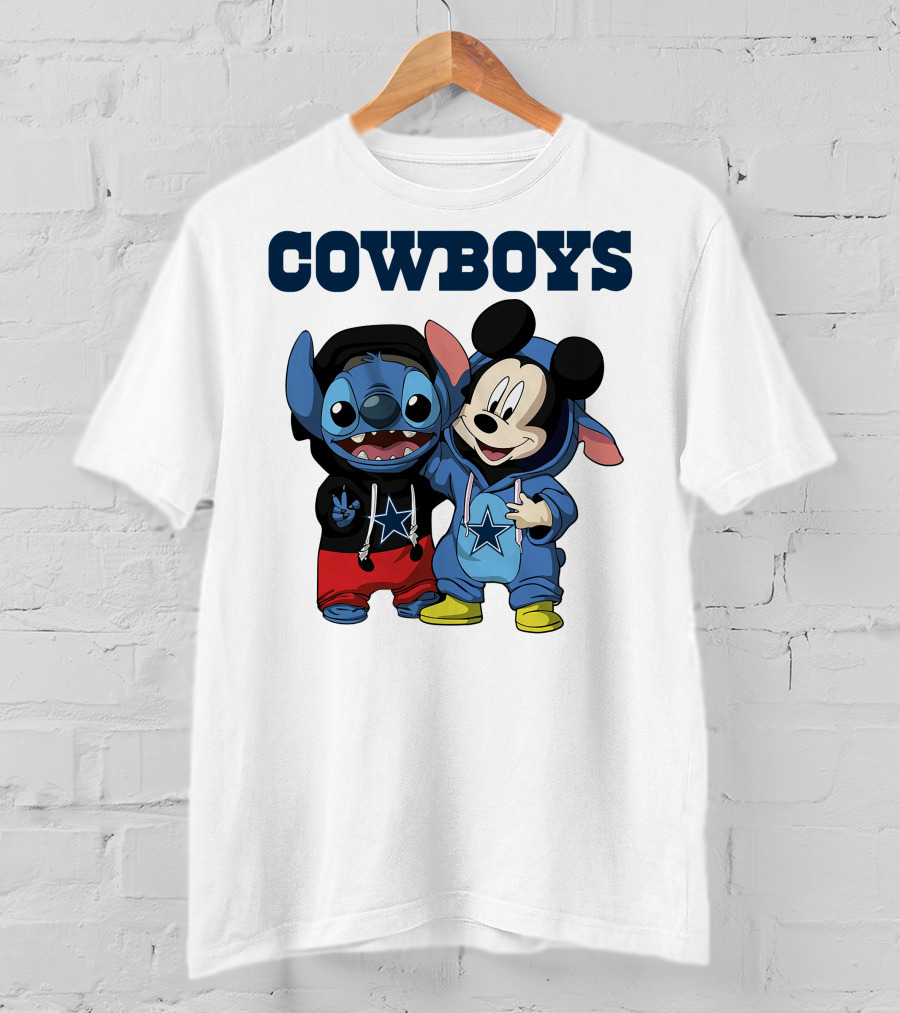 Cowboys Disney Stitch Mickey T-Shirt