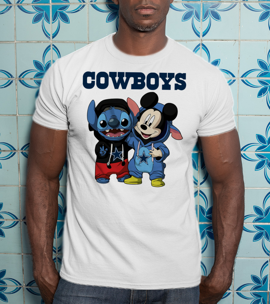 Cowboys Disney Stitch Mickey T-Shirt