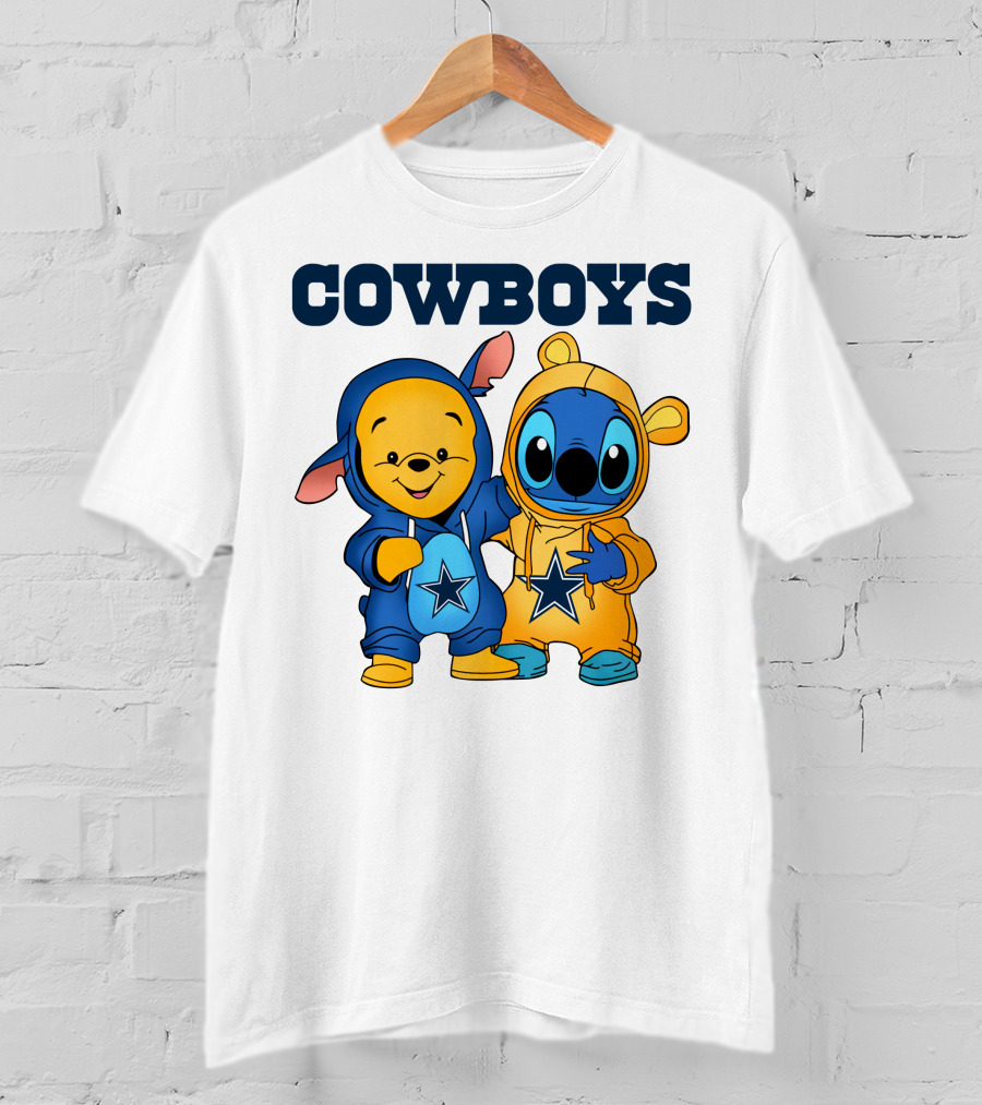 Cowboys Pooh Stitch Outfit T-Shirt