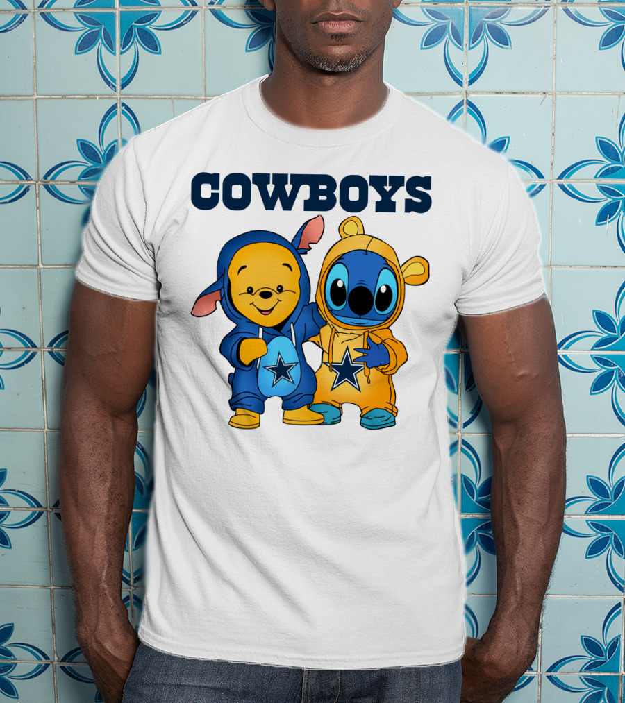 Cowboys Pooh Stitch Outfit T-Shirt