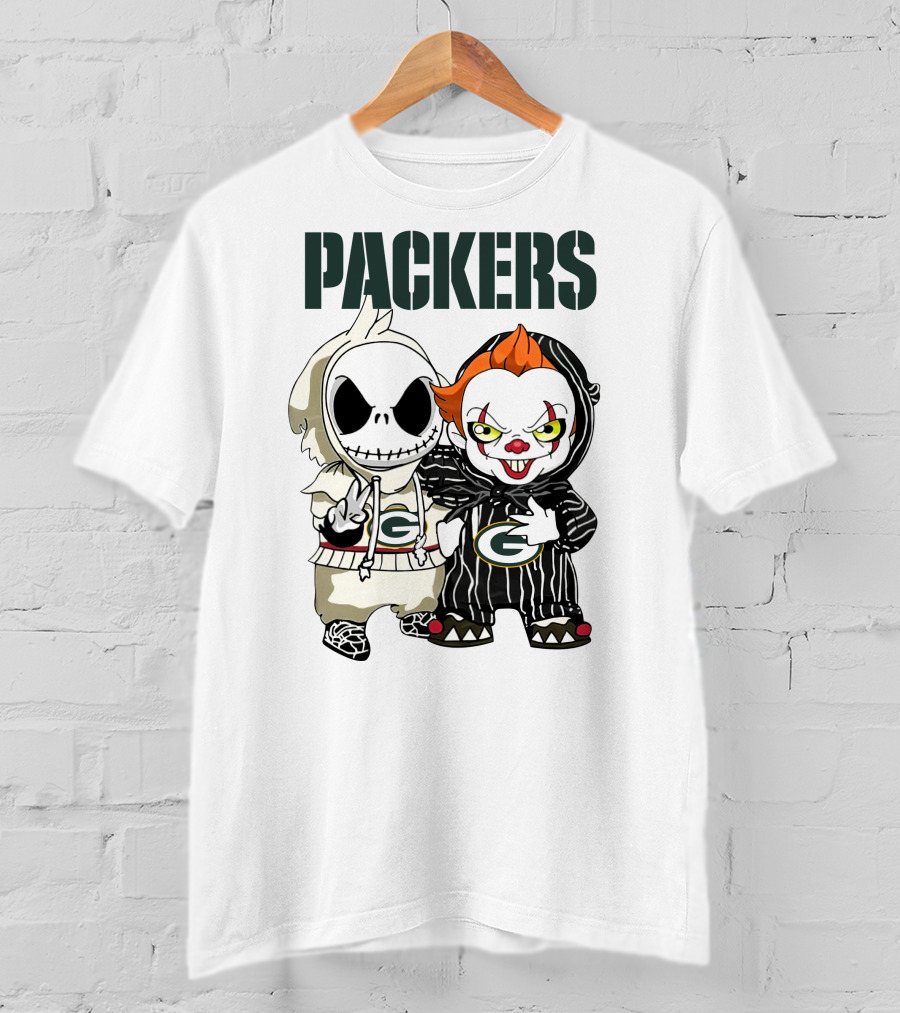 Packers Jack Skellington And Pennywise Crossover T-Shirt