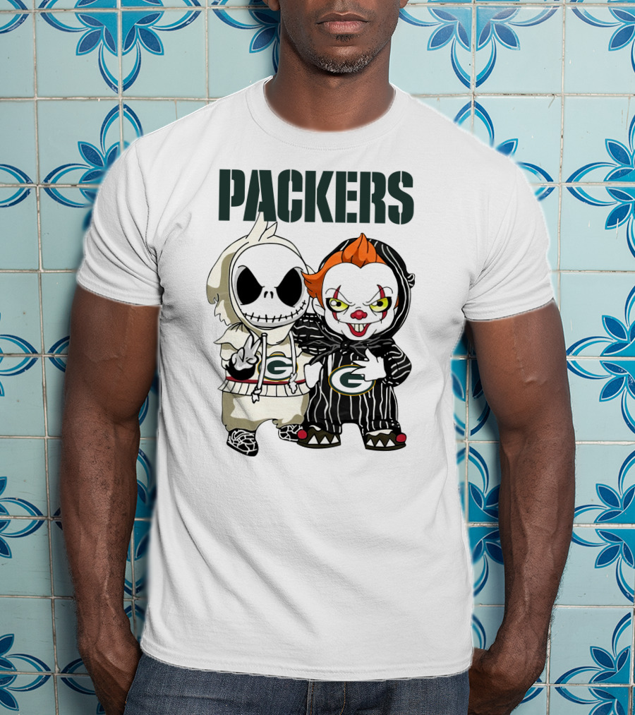 Packers Jack Skellington And Pennywise Crossover T-Shirt