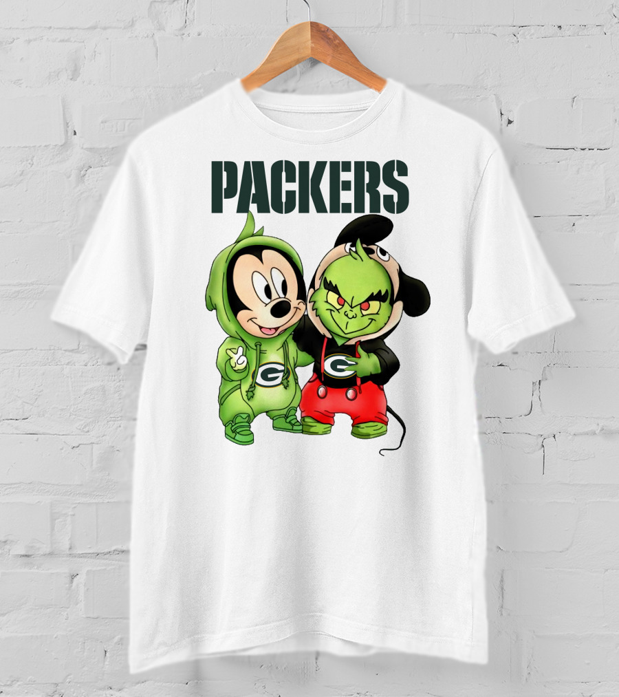 Packers Mickey And Grinch T-Shirt
