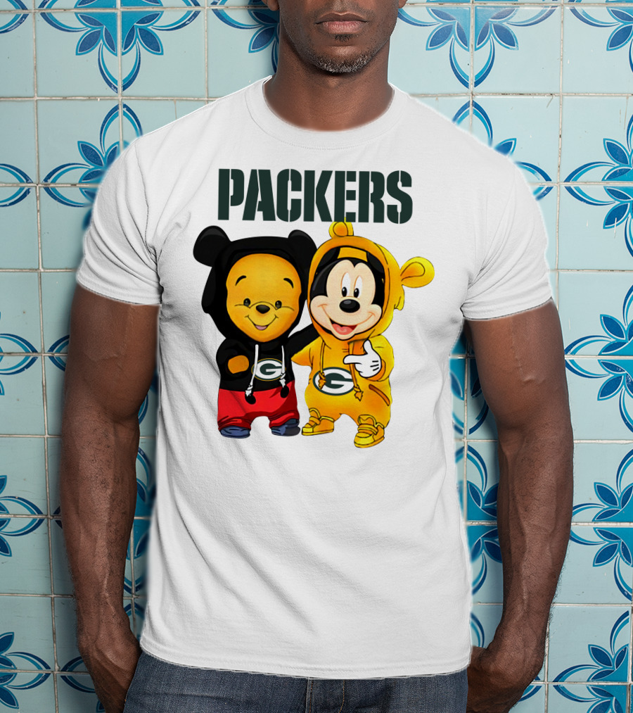Packers Pooh-Mickey In Team Hoodies T-Shirt