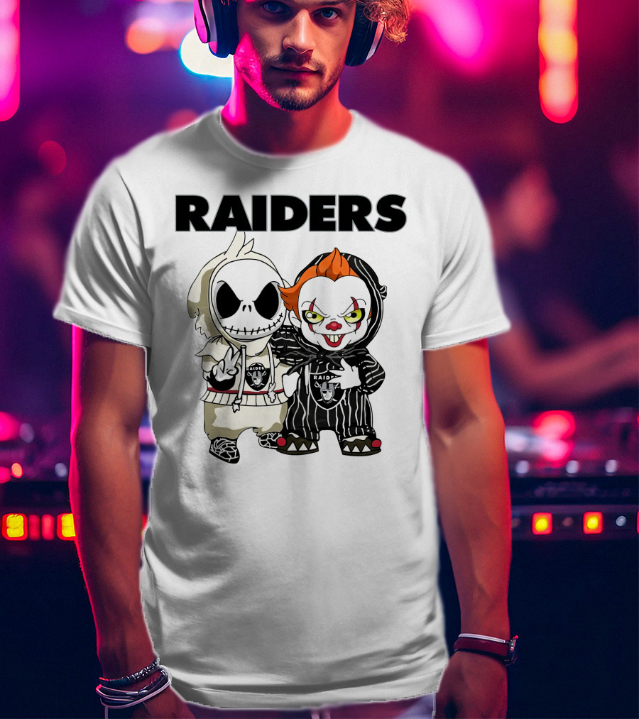 Raiders Jack-Pennywise Crossover Characters T-Shirt