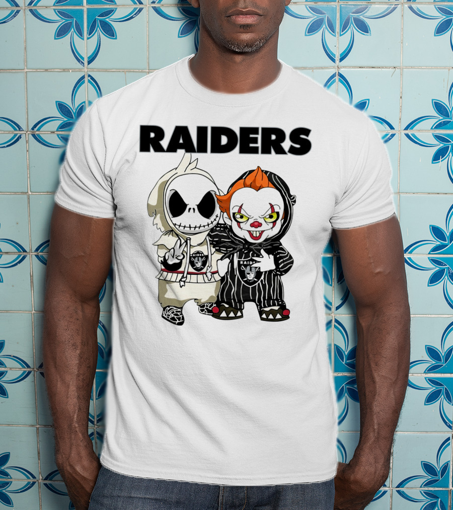 Raiders Jack-Pennywise Crossover Characters T-Shirt