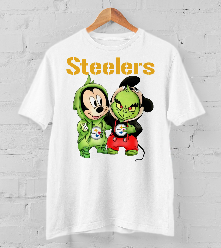 Steelers Mickey And Grinch T-Shirt