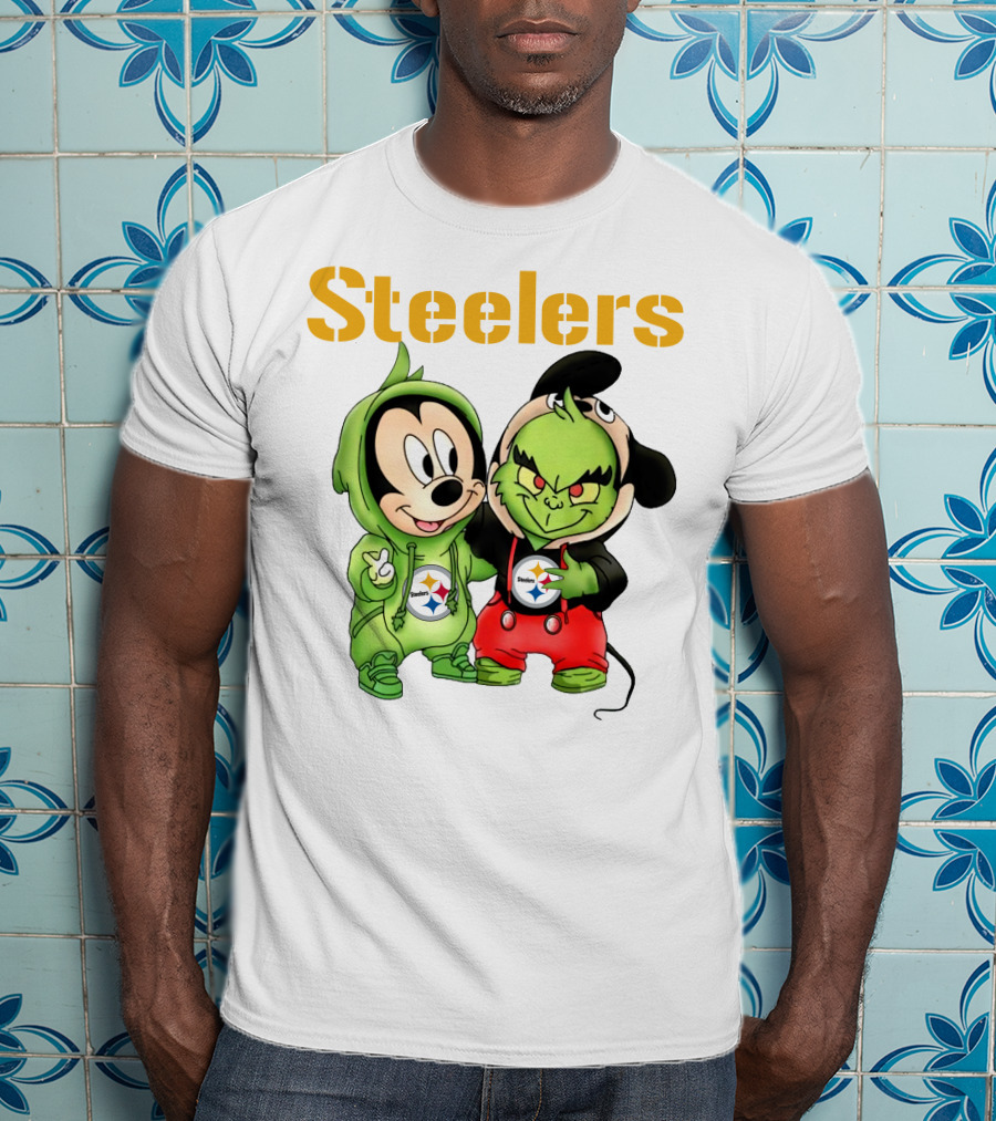 Steelers Mickey And Grinch T-Shirt