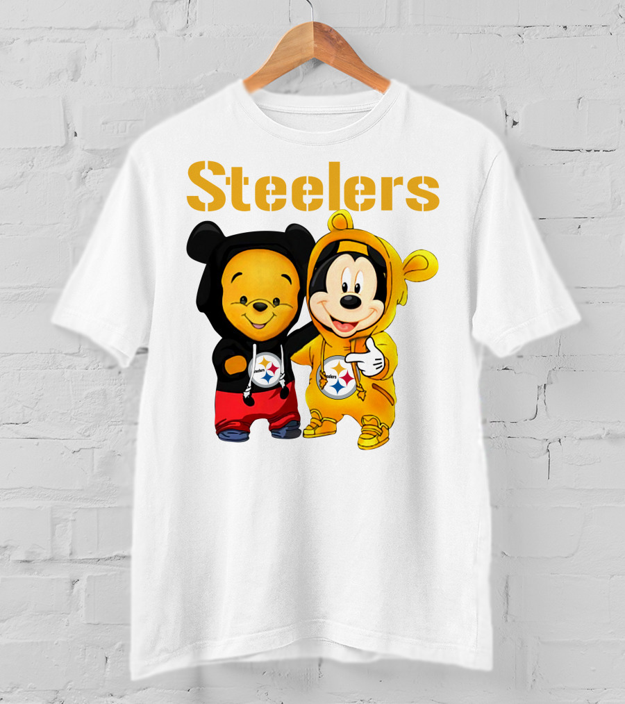 Steelers Pooh Mickey T-Shirt