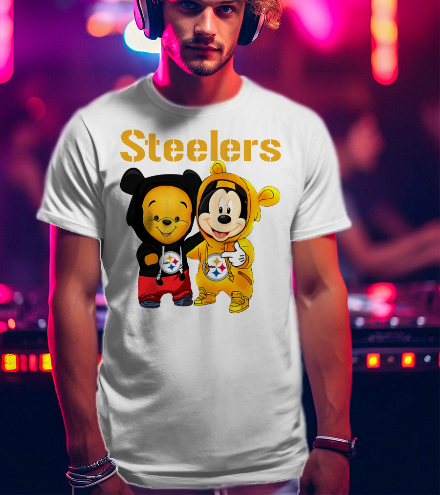 Steelers Pooh Mickey T-Shirt