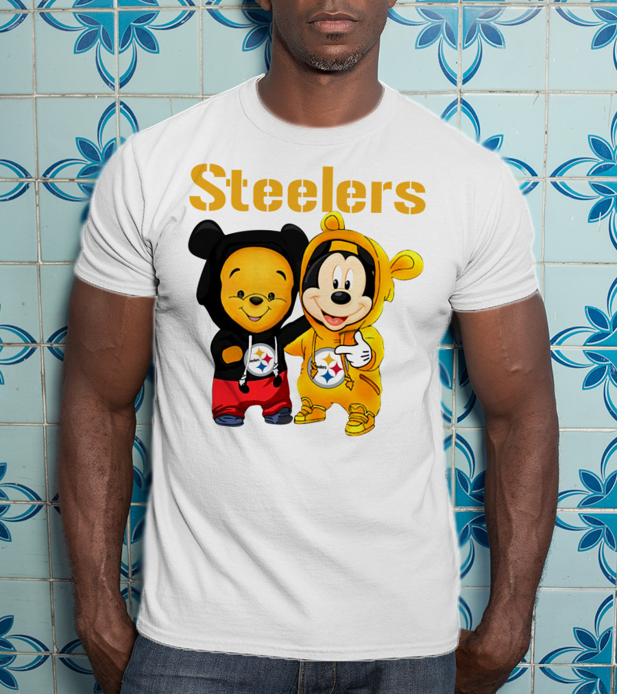 Steelers Pooh Mickey T-Shirt