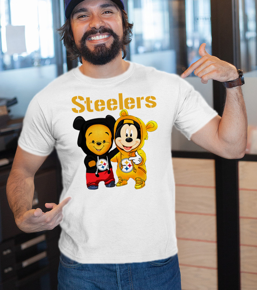 Steelers Pooh Mickey T-Shirt