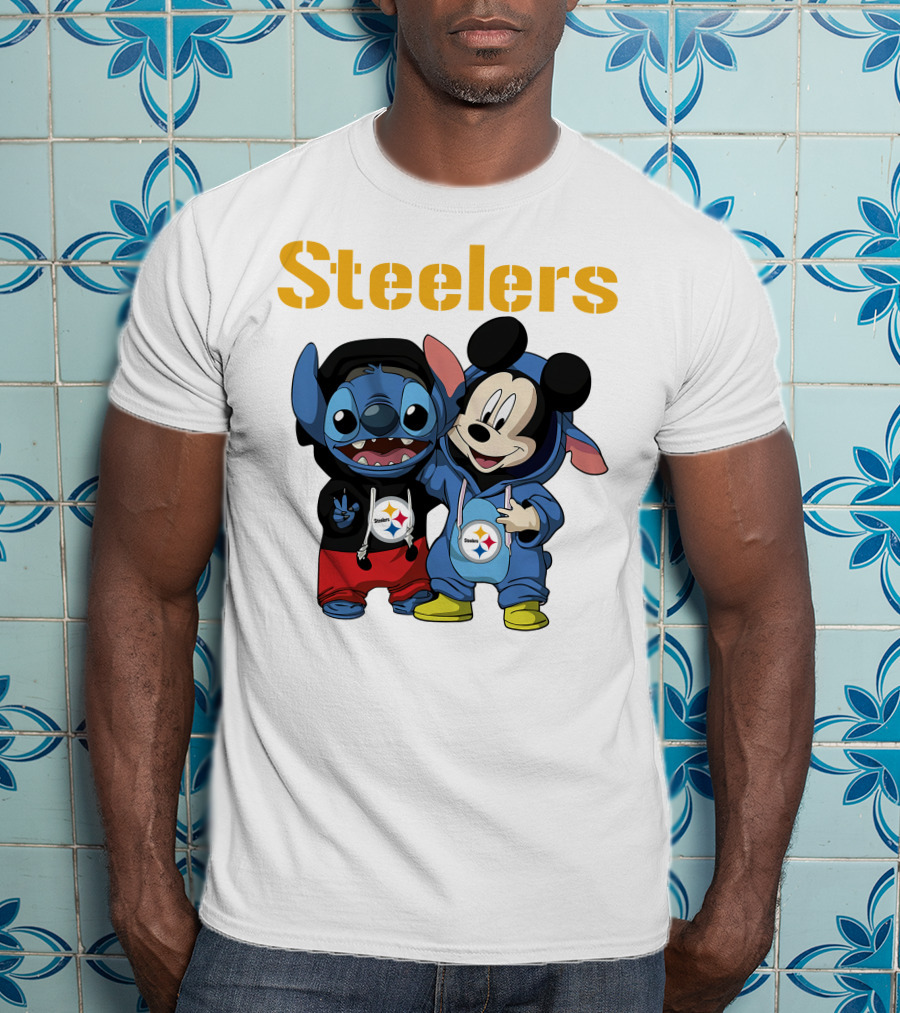 Steelers Stitch And Mickey T-Shirt