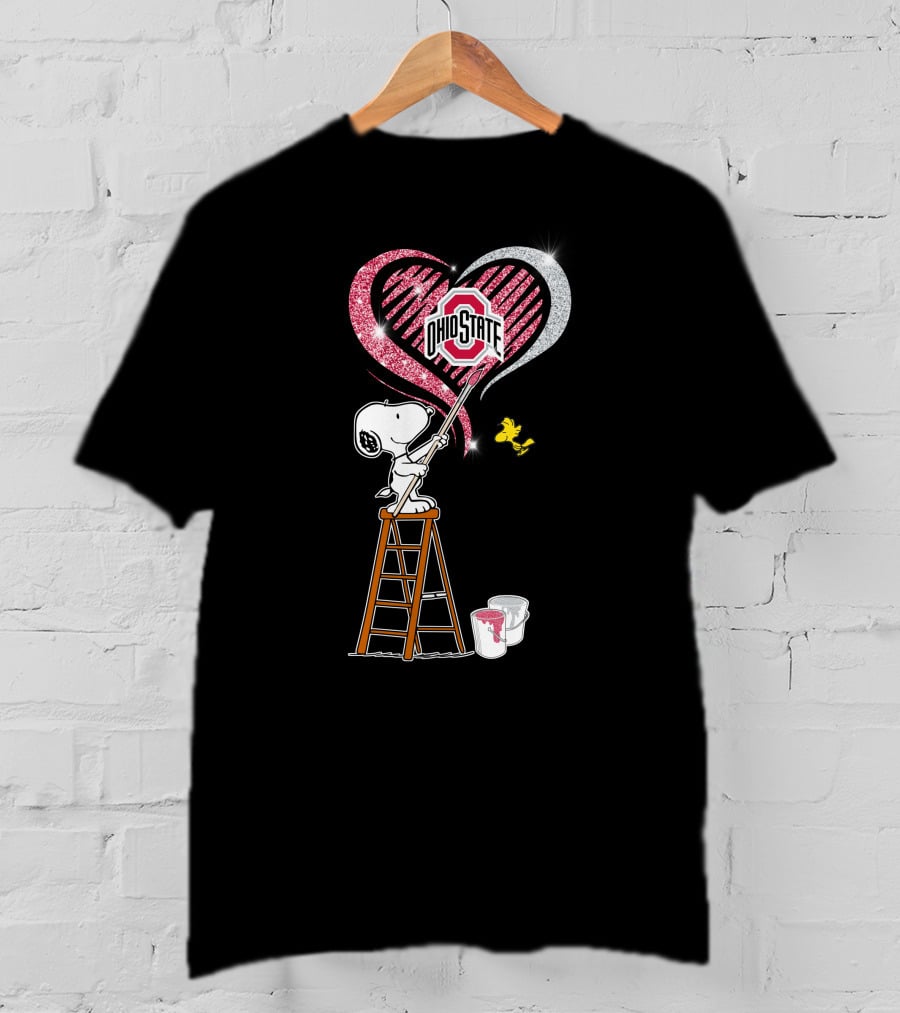 Snoopy Ohio State Heart T-Shirt
