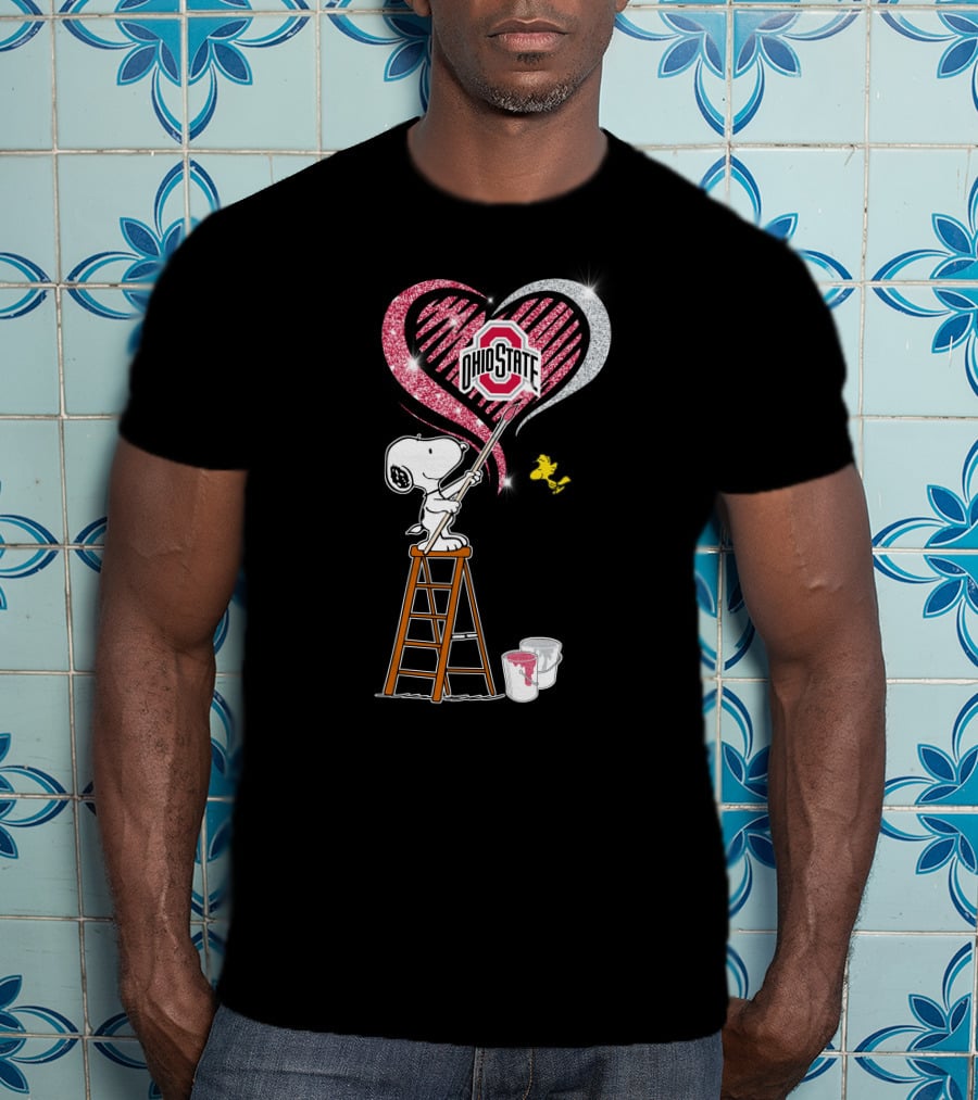 Snoopy Ohio State Heart T-Shirt
