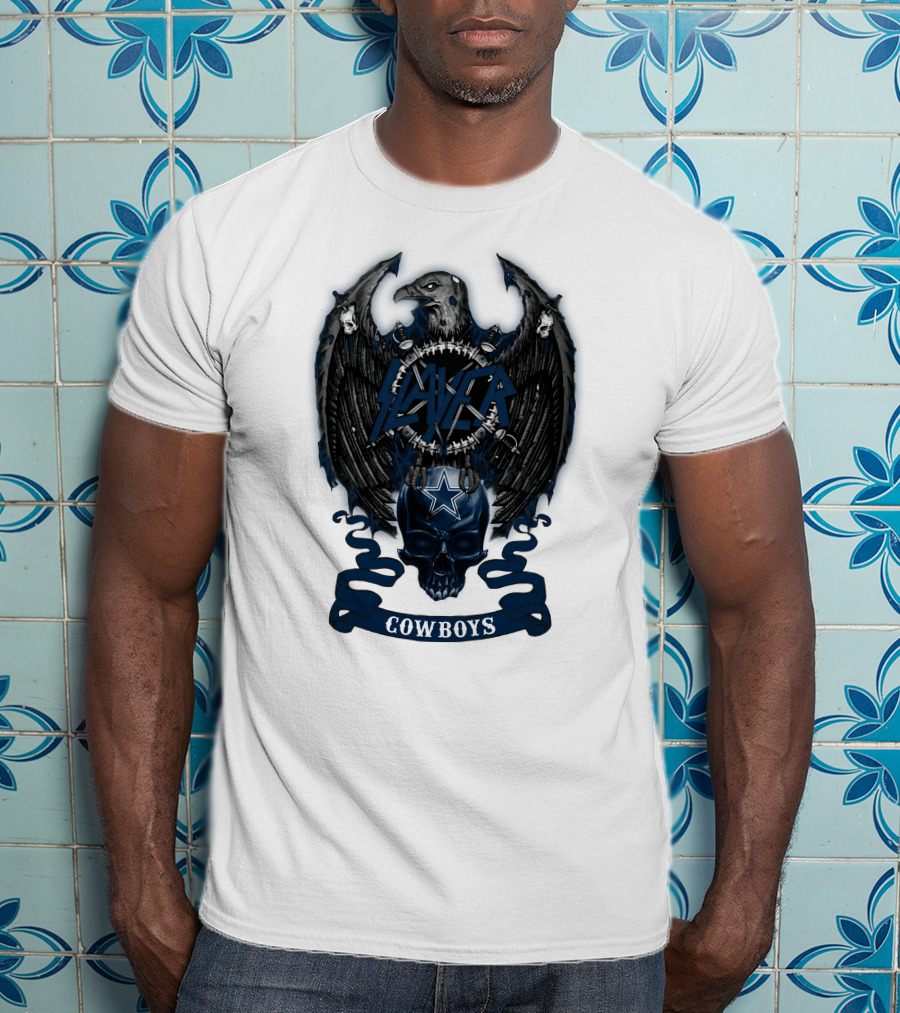 Slayer Cowboys Skull With Eagle And Star T-Shirt