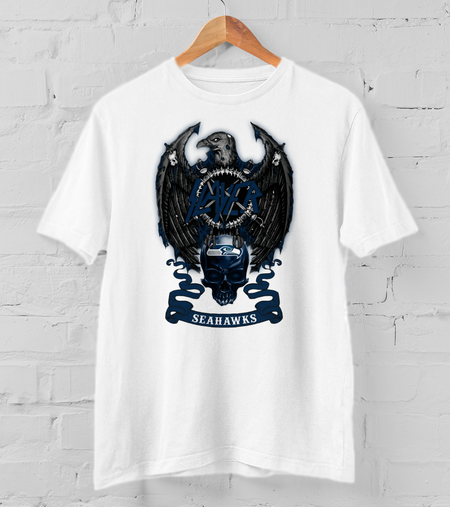 Skull Seahawks Slayer Nfl 29 T-Shirt