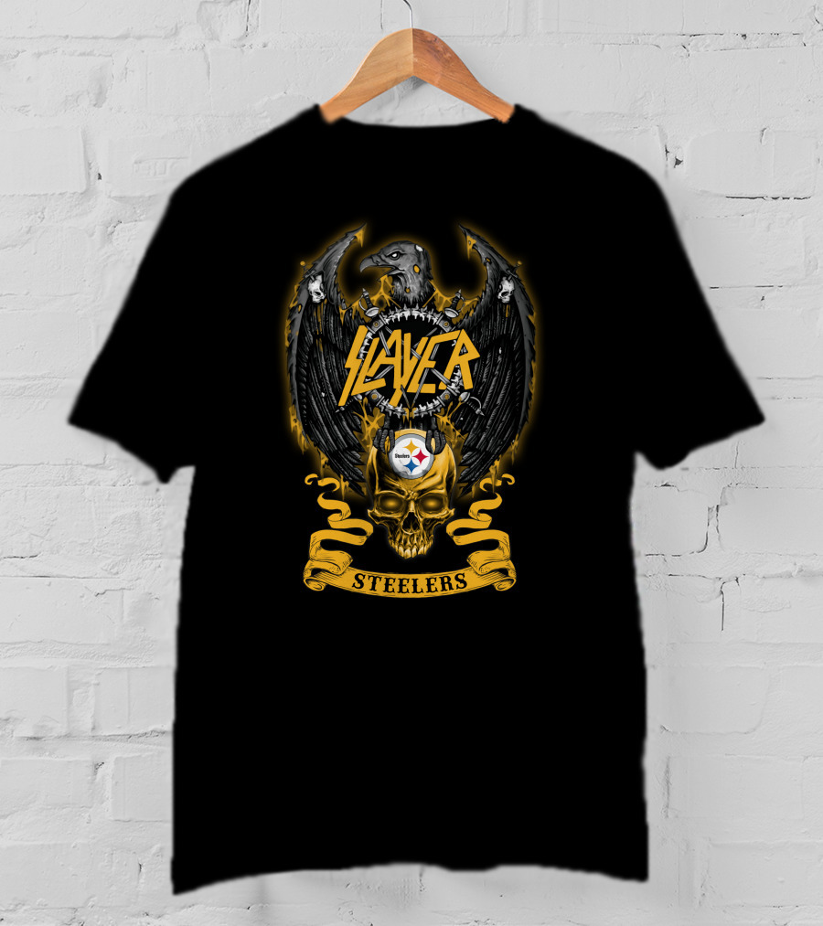 Slayer Steelers Skull Nfl T-Shirt