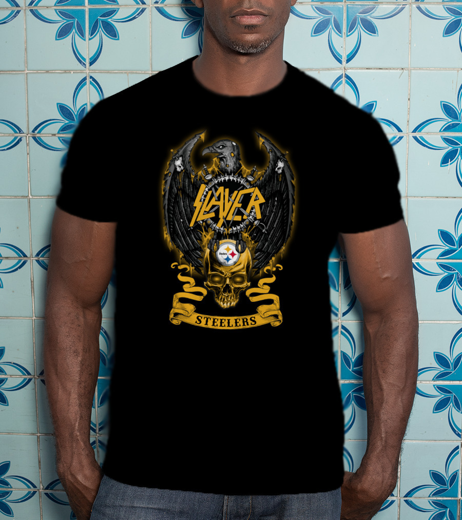 Slayer Steelers Skull Nfl T-Shirt