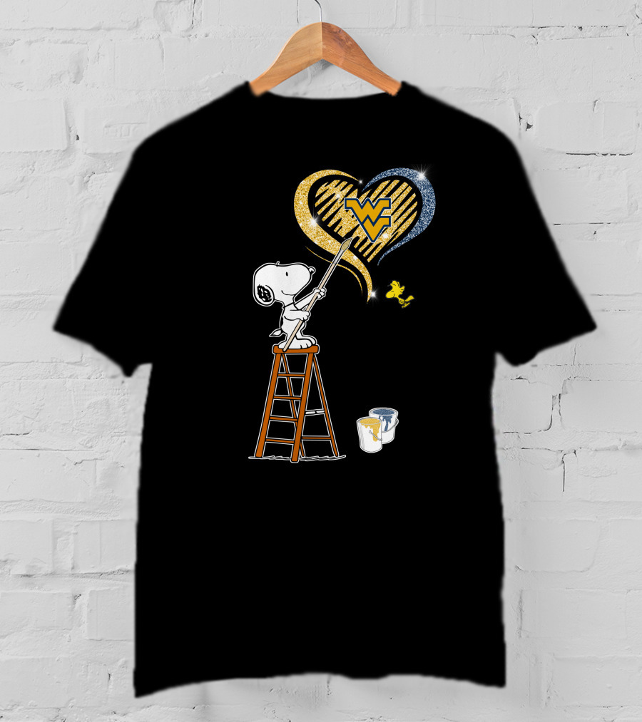 Snoopy Painting West Virginia Heart-Logo Art With Effects T-Shirt
