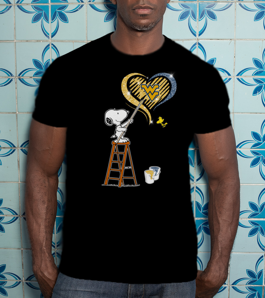 Snoopy Painting West Virginia Heart-Logo Art With Effects T-Shirt