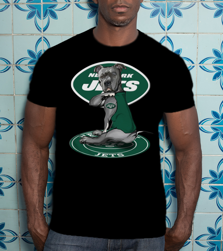 New York Jets Dog Mascot In Team Outfit T-Shirt