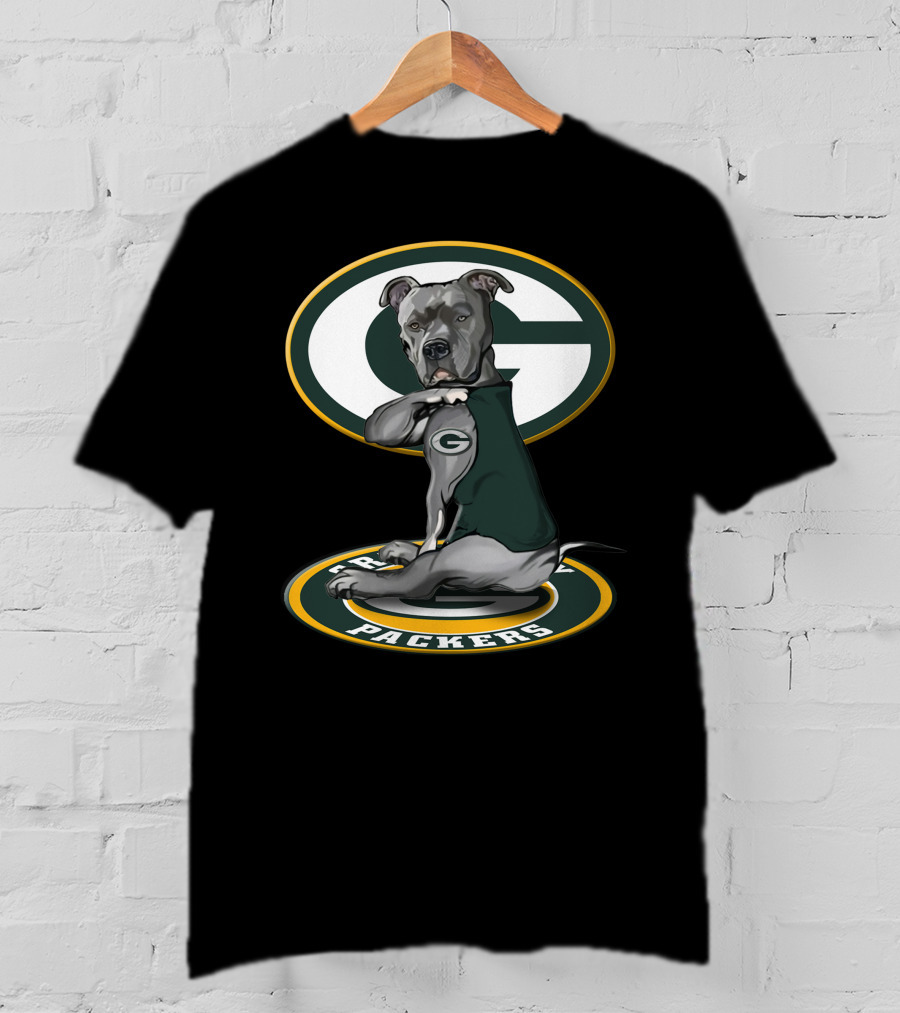 Green Bay Packers Pitbull Dog T-Shirt