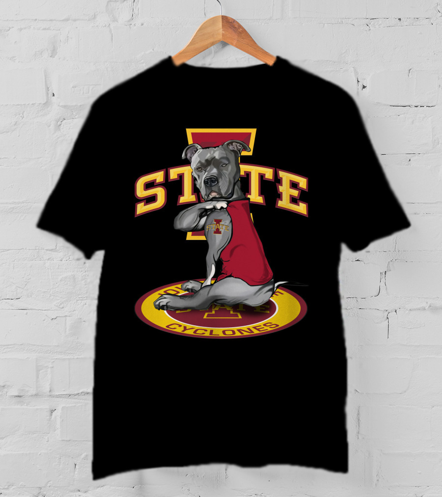 Iowa State Cyclones Dog Mascot With State T-Shirt