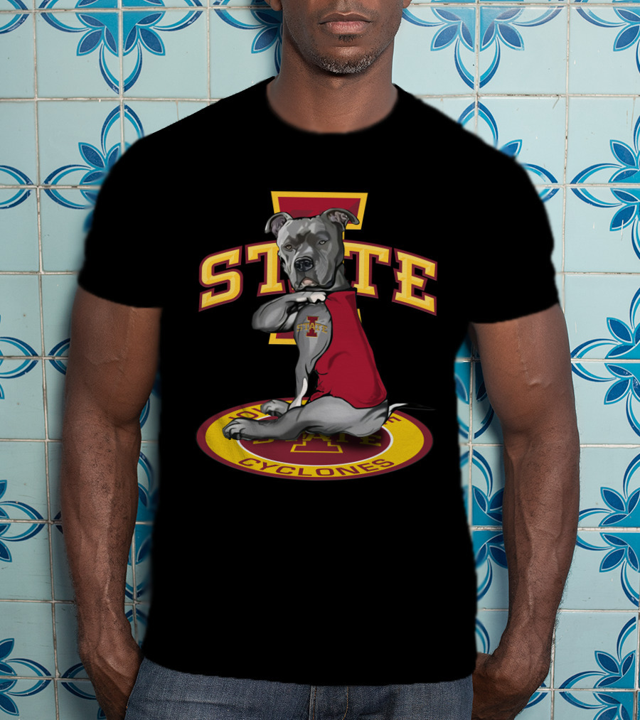Iowa State Cyclones Dog Mascot With State T-Shirt