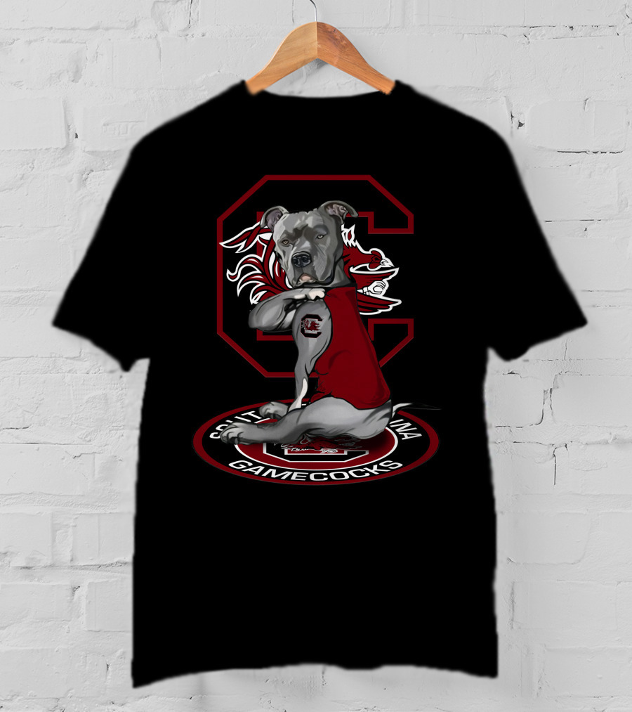 South Carolina Gamecocks Dog With Logo And Mascot T-Shirt