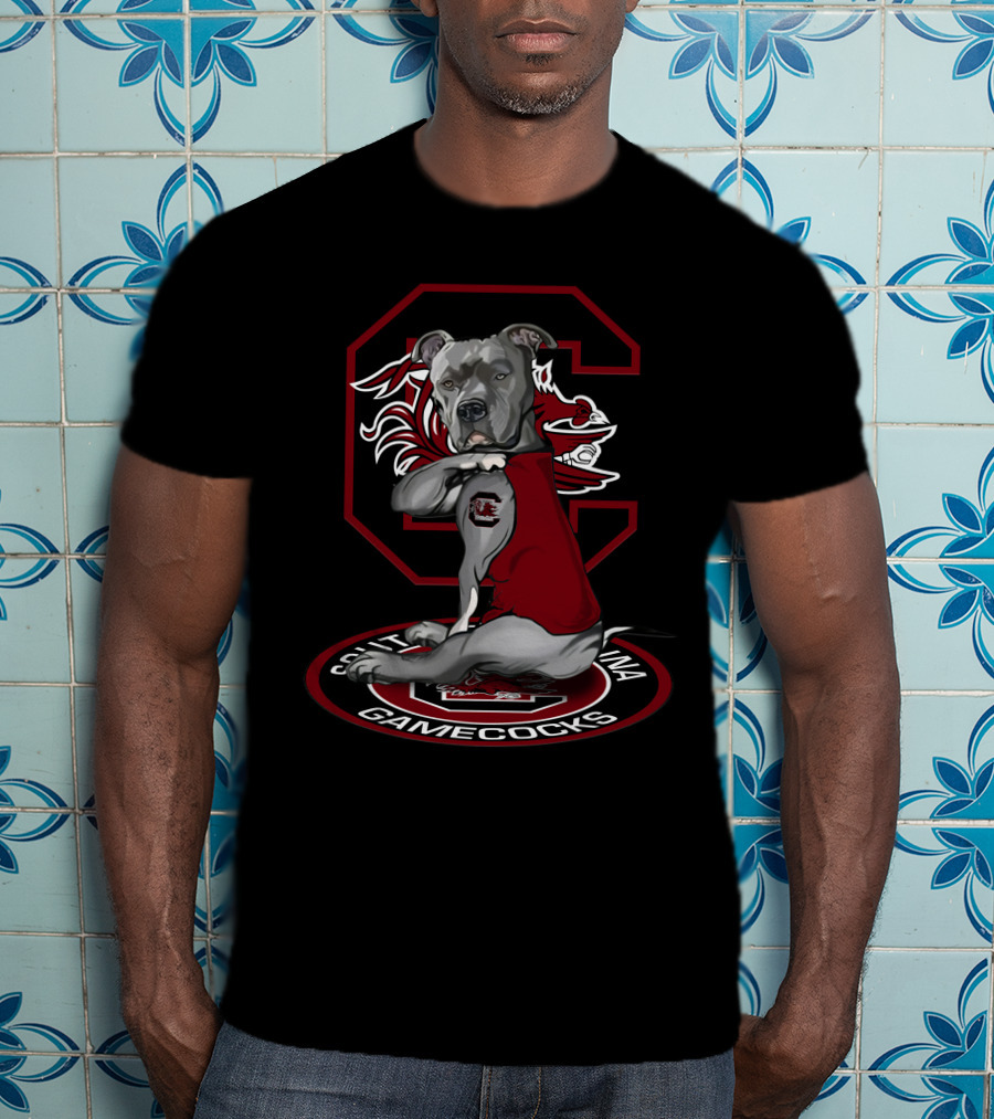 South Carolina Gamecocks Dog With Logo And Mascot T-Shirt