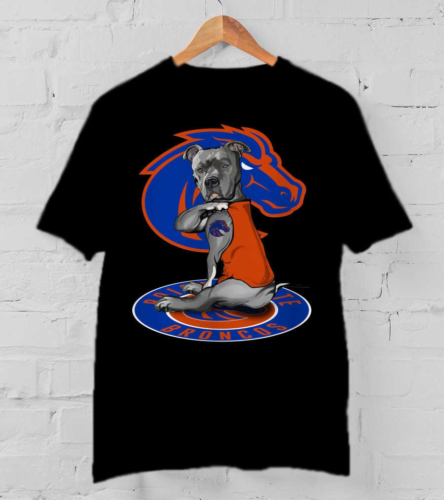 Boise State Broncos 23 Bulldog With Bronco Tattoo T-Shirt