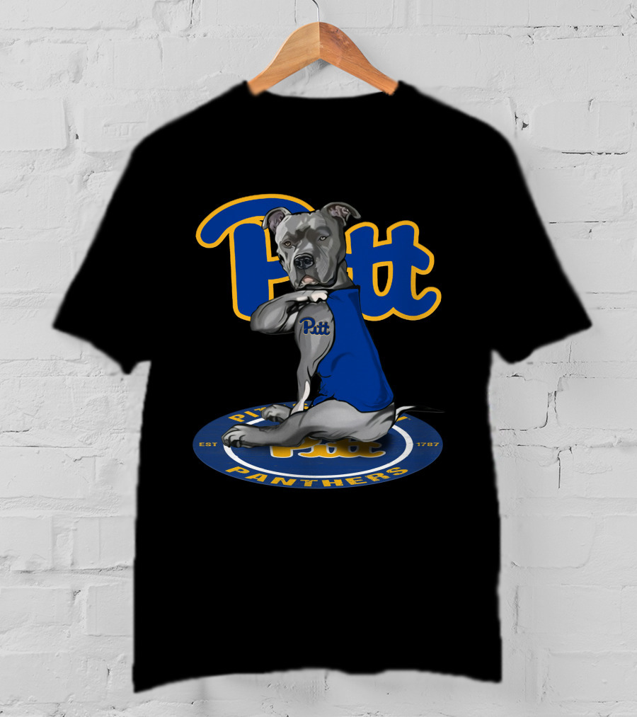 Pitt Panthers 28 Bulldog Logo Est 1787 T-Shirt
