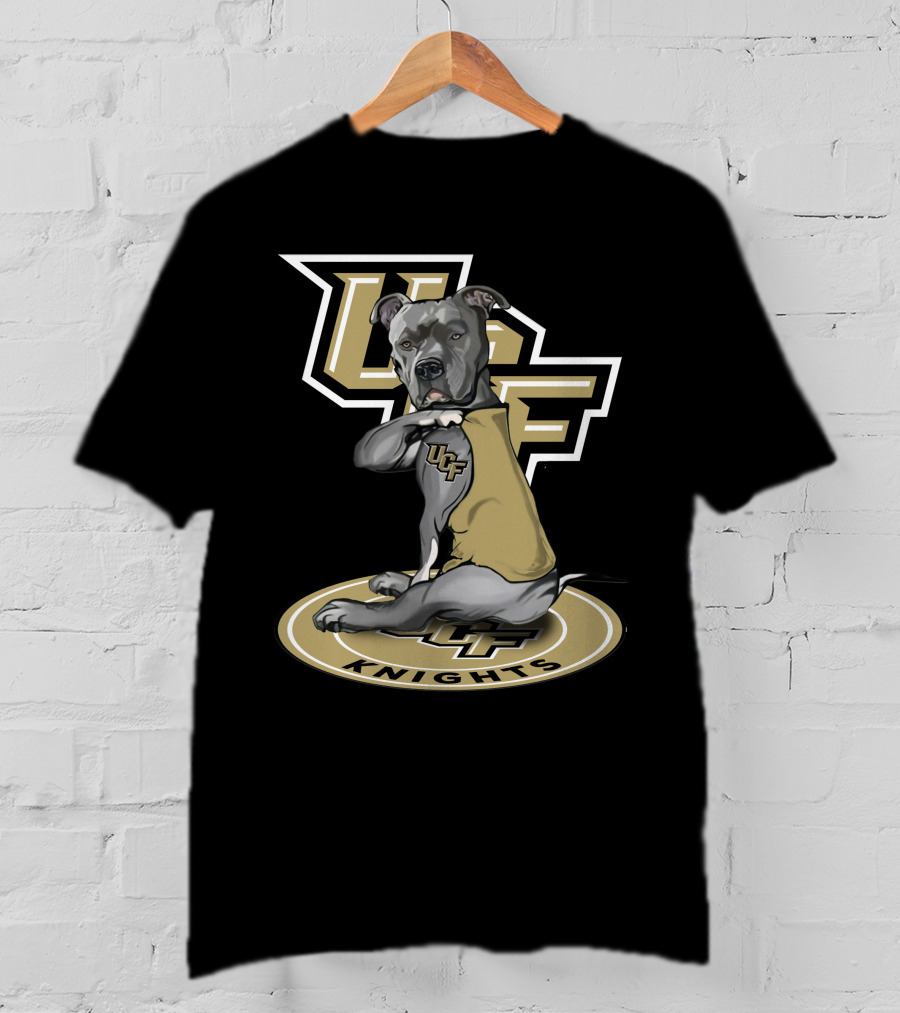 Ucf Knights Mascot Dog With Ucf T-Shirt