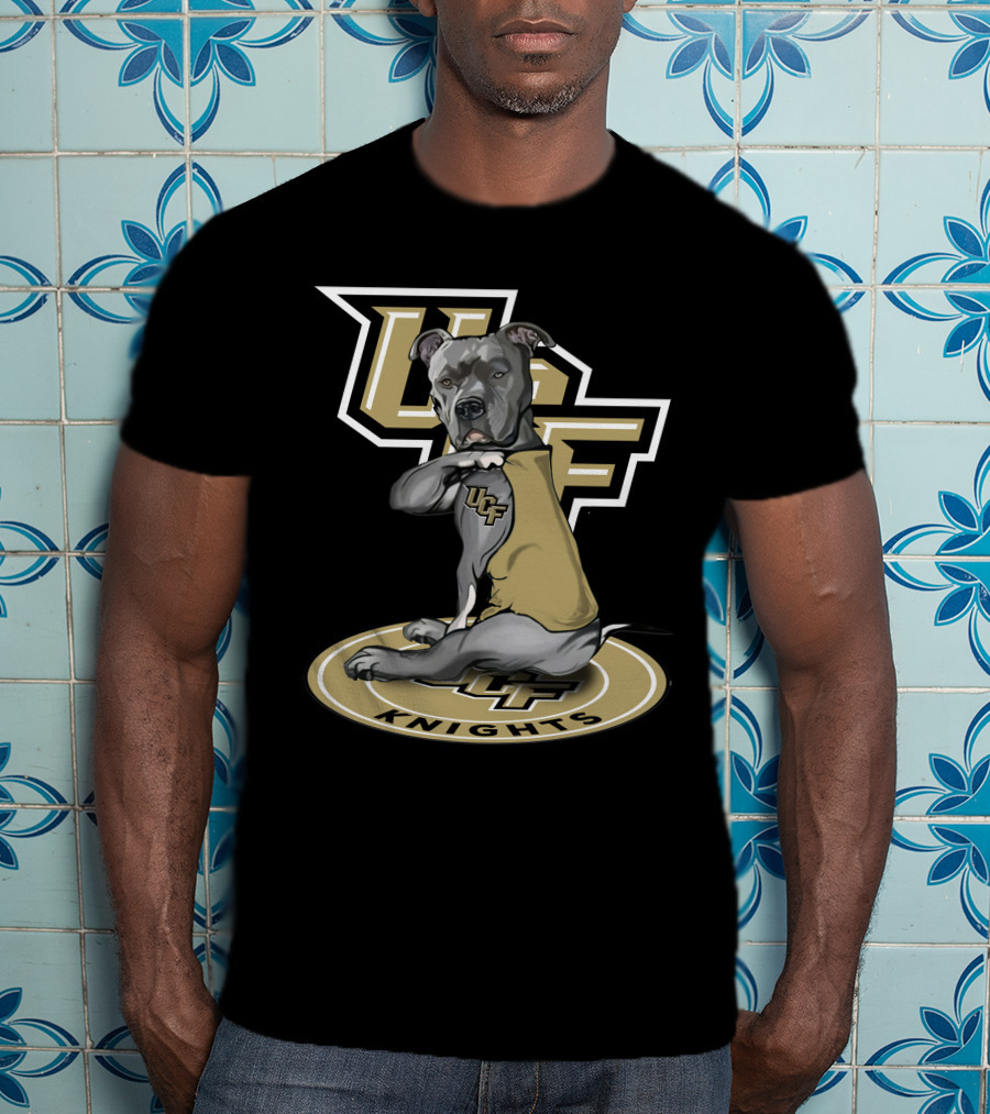 Ucf Knights Mascot Dog With Ucf T-Shirt