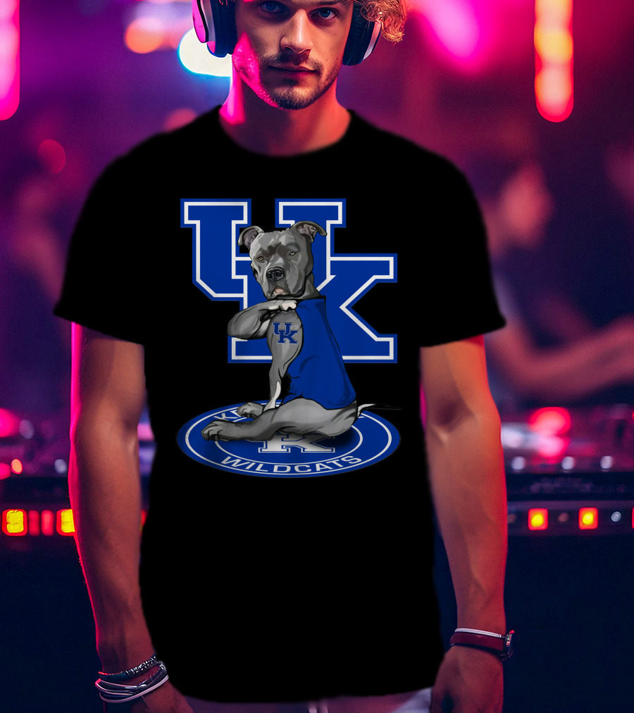 Uk Wildcats Pit Bull Mascot Tattoo Kentucky Wildcats T-Shirt