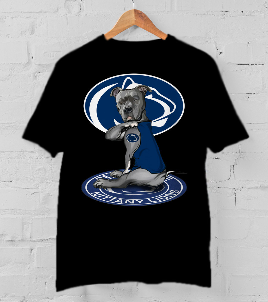 Penn State Nittany Lions Dog With Logo And Jersey T-Shirt