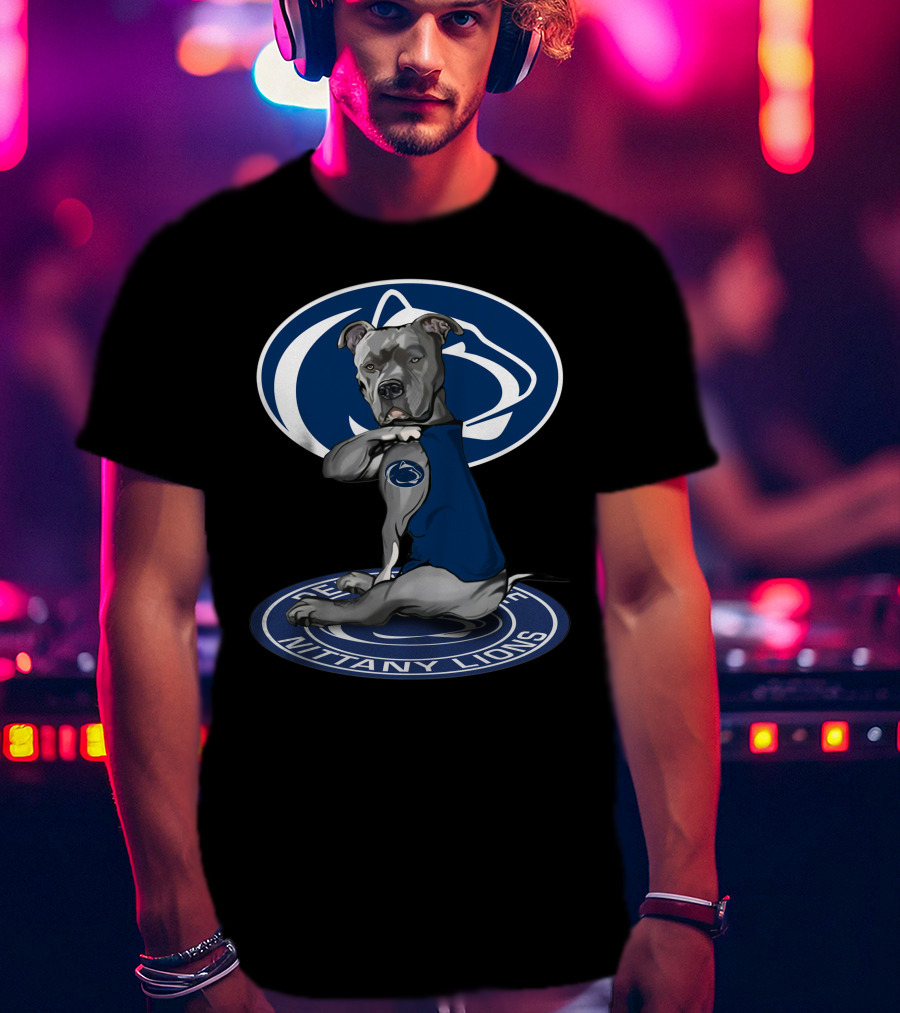 Penn State Nittany Lions Dog With Logo And Jersey T-Shirt