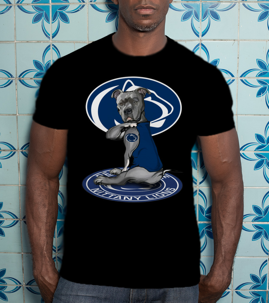 Penn State Nittany Lions Dog With Logo And Jersey T-Shirt